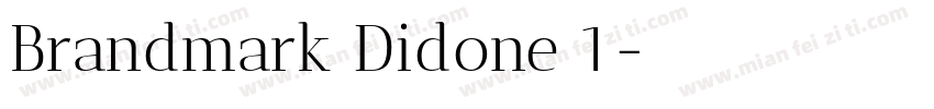 Brandmark Didone 1字体转换